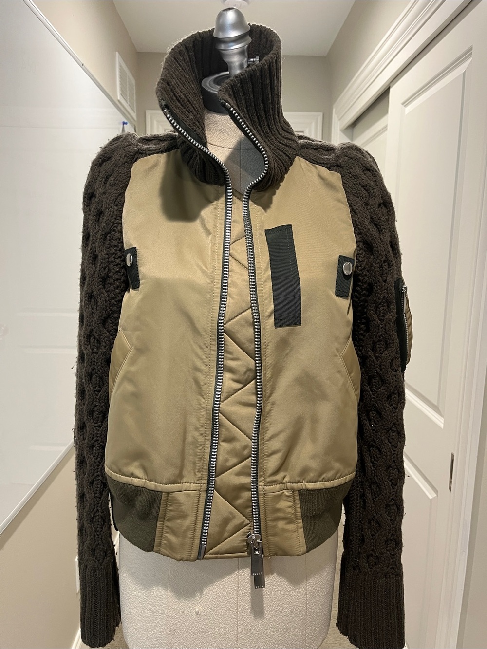 Sacai Colorblock Hybrid Bomber